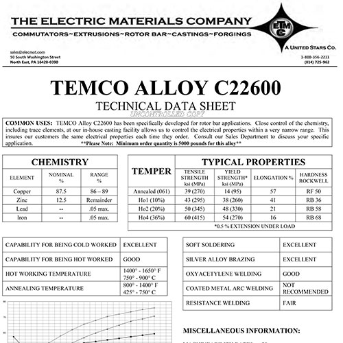 TEMCO Alloy C22600