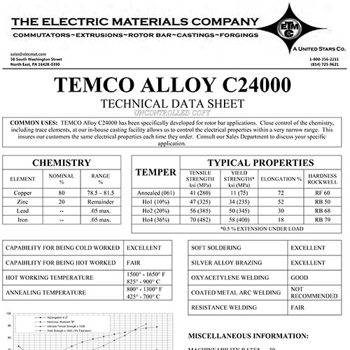 TEMCO Alloy C24000